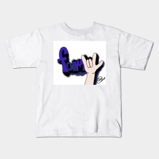 FamILY Sign Language White Background Kids T-Shirt